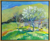 Untitled by Pamela Glover, oil on canvas, sold Jan 2023