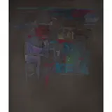 Untitled (Abstract) by Wesley E. Johnson, oil on canvas, sold Jan 2023