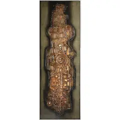 Fusee Fantastique by Yiannis Maltezos, 1962, mixed media on canvas, sold Jan 2023