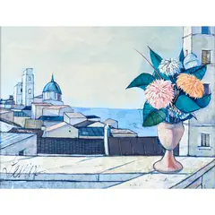 Untitled by Charles Levier, oil on canvas, sold Jan 2023