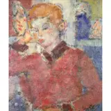 Untilted Portrait (No. 271) by Paul Crotto, 1964, oil on canvas, sold Jan 2023