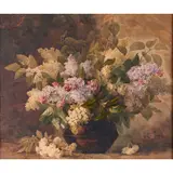 Floral Still Life by Paul de Longpré, watercolor, sold Jan 2023