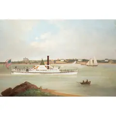 The Steamer Mayflower by C Myron Clark, 1892, oil on canvas, sold Jan 2023