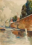 Venice by Reubens Santoro, watercolor, sold Jan 2023
