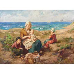 Untitled by F.G Grust, oil on canvas, sold Jan 2023