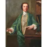 Portrait of Sir Horace Walpole by Robert Edge Pine, circa 1755, oil on canvas, sold Jan 2023