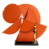 Falling Man Profile Canto #IV by Ernesto Tino Trova, 1987, bronze sculpture, sold Jan 2023