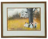 around tree by W. Yaanke, pastel, sold Jan 2026