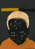 Portrait of a Child by Tumelo Mphela, acrylic on canvas, sold Dec 2024