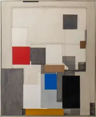 Compositional Image by Norio Azuma, Serigraph in Colors on Canvas, sold Oct 2024