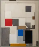 Compositional Image by Norio Azuma, Serigraph in Colors on Canvas, sold Oct 2024