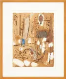 Abstraction by Teresa Murak, Mixed Media Collage on Handmade Paper, sold Oct 2024