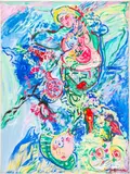 Folk Lord by Eva Bouzard-Hui, Acrylic and Oil on Canvas, sold Oct 2024