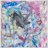Abstract Composition by Eva Bouzard-Hui, Oil on Canvas, sold Oct 2024