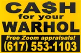 Cash for your Warhol by Geoff Hargadon, 2020, Screenprint on Yellow Corrugated Plastic Sign, sold Oct 2024