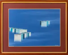 Seascape with Boats by Leon Denoel, Gouache on Paper, sold Oct 2024