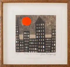 Adultery With Secretaries I by Julian Trevelyan, 1983, Etching and Aquatint in Colors, sold Oct 2024