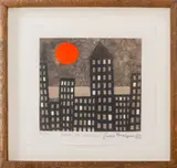 Adultery With Secretaries I by Julian Trevelyan, 1983, Etching and Aquatint in Colors, sold Oct 2024