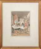 Interior Scene by Robert Taylor Pritchett, Watercolor on Paper, sold Oct 2024