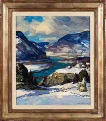 Untitled by An Aldro Hibbard, oil artist’s board, sold May 2026
