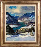 Untitled by An Aldro Hibbard, oil artist’s board, sold May 2026