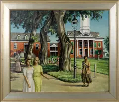 Untitled by Clarence Carter, oil on canvas, sold May 2026