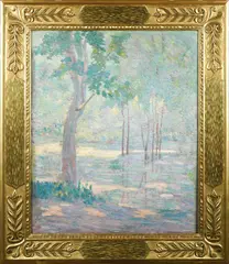 Untitled by A Roman Shiva, oil on canvas, sold Jul 2026