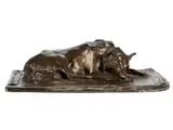 Schlafender Hund by Paolo Troubetzkoy, bronze, sold Mar 2026