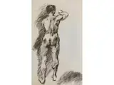 Stehender akt – Rückenansicht by Lovis Corinth, chalk, offered Dec 2025