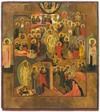 Russisch, Ende 18.Jh by Höllenfahrt Christi, tempera, sold Dec 2019