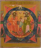Russisch, um 1800 by Heilige Dreifaltigkeit, tempera, sold Dec 2019