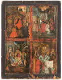 Russisch, 19.Jh by Grosse Heiligenikone, tempera, offered Dec 2019