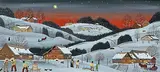 Winterabend", 1974 by Albert Manser, oil on board, sold Dec 2019