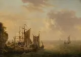 Küstenlandschaft by Johann Kaspar Huber, oil on panel, offered Dec 2019