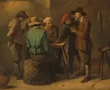In der Taverne by Rudolf Koller, oil on canvas, sold Dec 2019