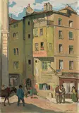Maison de l'angle de la rue Verdaine et de la rue de Rive à Genève", 1898 by Edouard Vallet, oil on canvas, offered Dec 2019