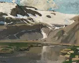 Flüeseeli am Wildhorn by Martha Stettler, oil on canvas, sold Dec 2019