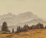Spätherbst (Säntis und Altmann), Gäbris", 1943 by Hans Arnold Zeller, oil on board, offered Dec 2019