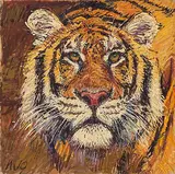 Portrait eines Bengaltigers by Fritz Hug, oil on canvas, sold Dec 2019