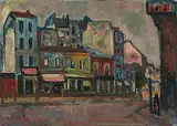Strassensezene in Paris, 1948 by Carl Walter Liner, oil on canvas, offered Dec 2019