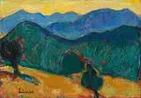 In den korsischen Bergen by Carl Walter Liner, oil on board, sold Dec 2019