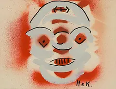 Fabelkopf by Hans Krüsi, mixed media, offered Dec 2019