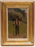 Heuträger by Hans Bachmann, oil, sold Dec 2019