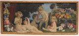 Gegenstücke, Sopraporten by Wilhelm Balmer, oil on canvas, sold Dec 2019