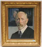 Selbsportrait, 1920 by Wilhelm Balmer, oil on board, sold Dec 2019