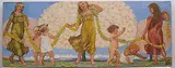 Der Frühling, 1908 by Wilhelm Hartung, oil on canvas, sold Dec 2019
