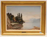 Spätsommerliche Genferseelandschaft by Nathanaël Lemaitre, oil on canvas, sold Dec 2019