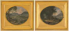 Zugeschrieben Gegenstücke by Felix Meyer, oil on panel, sold Dec 2019