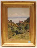 Château de Vaumarcus (Neuchâtel) by Jacques Odier, oil on canvas, sold Dec 2019