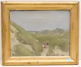 Spaziergang in den Dünen by Hans Sturzenegger, oil on canvas, sold Dec 2019